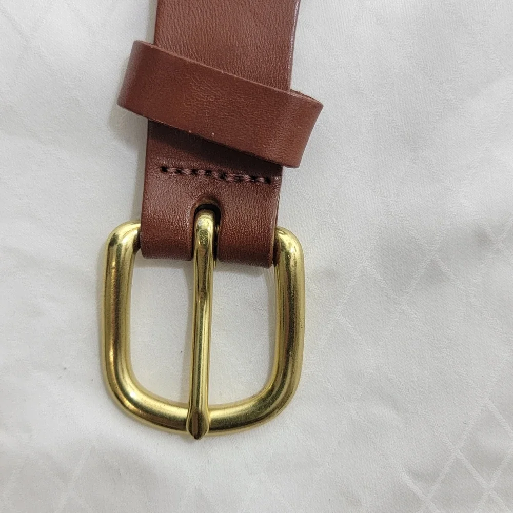 Leather Man Ltd Mens Navy Blue Canvas Leather Web Belt Fish Tuna Marlin Size 28